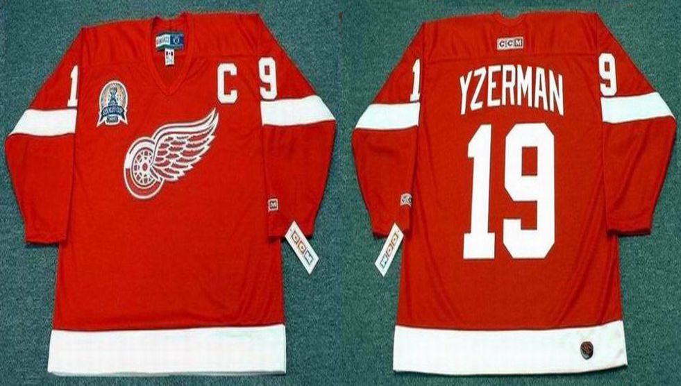 2019 Men Detroit Red Wings 19 Yzerman Red CCM NHL jerseys1